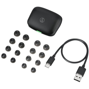 Audio-Technica ATH-TWX7 Auriculares Inalámbricos con Estuche de Carga Negros Audio-Technica ATH-TWX7 Auriculares Inalámbricos con Estuche de Carga Negros