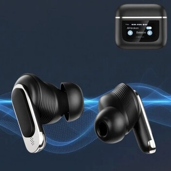 Klack Auriculares Bluetooth con Cancelación de Ruido Real (ANC) y Pantalla Táctil Inteligente