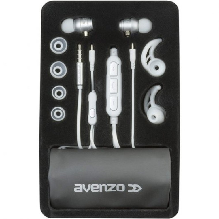 Avenzo AV639 Auriculares Bluetooth 2 en 1 Blanco/Plata