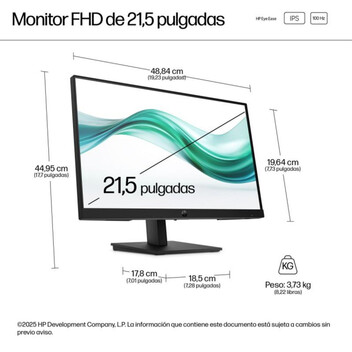 Monitor HP Serie 3 Pro 322ph 21.5" FullHD 100Hz IPS Altavoces Tiempo de Respuesta 5 ms