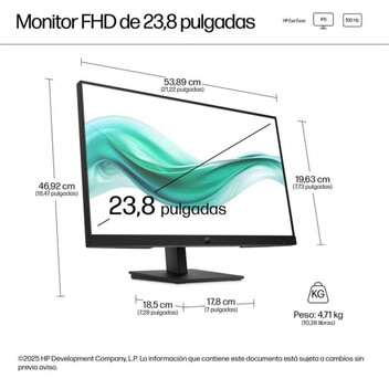 Monitor HP 324ph 23.8" FullHD 100Hz IPS Altavoces 5ms Altura Ajustable Monitor HP 324ph 23.8" FullHD 100Hz IPS Altavoces 5ms Altura Ajustable