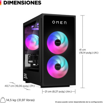 Ordenador Sobremesa HP OMEN 35L Gaming Desktop GT16-0067ns AMD Ryzen 7 8700F/32GB/1TB SSD/RTX 5070
