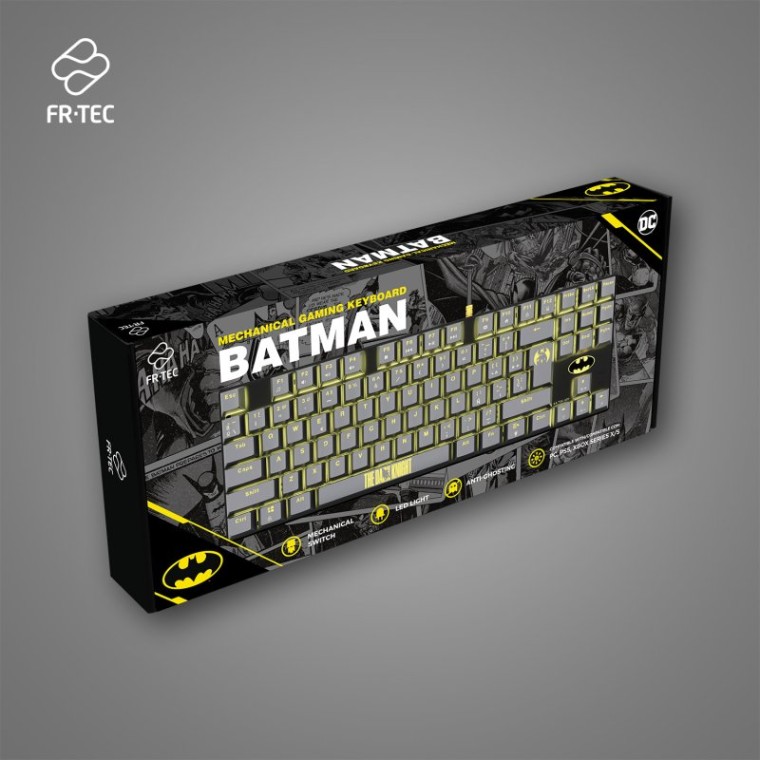 FR-TEC DC Batman Teclado Mecánico TKL Gaming Switch Azul