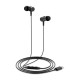 Ksix Auriculares con Cable, USB-C 120cm Negros