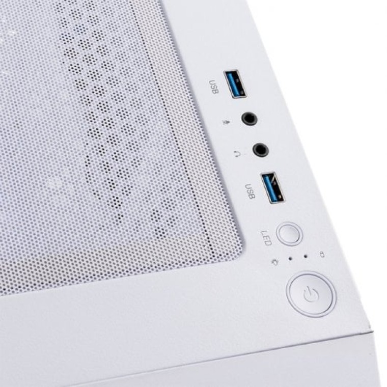 BitFenix Nova Mesh SE TG Cristal Templado USB 3.1 ARGB Blanca/Morada