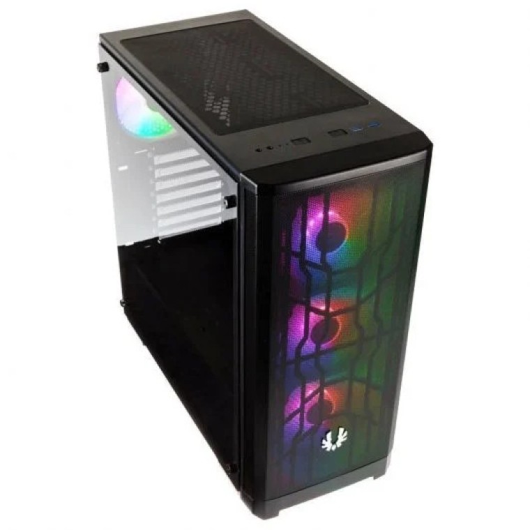 Bitfenix Nova Mesh TG 4ARGB Cristal Templado Negra + Fuente de Alimentación 850W