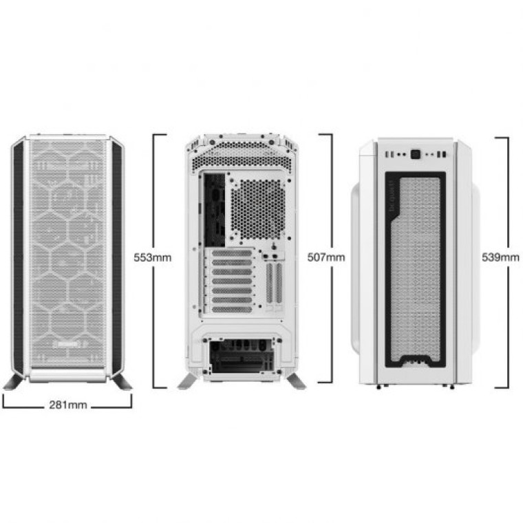 Be Quiet! Silent Base 802 Cristal Templado USB 3.2 Blanca