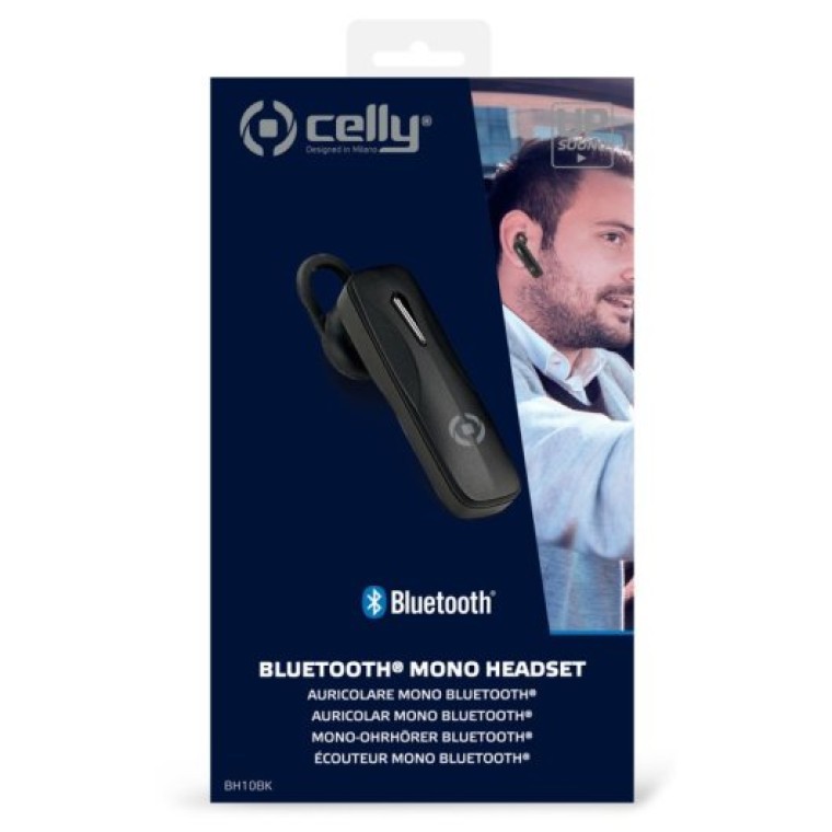 Celly Auricular Mono Bluetooth Negro