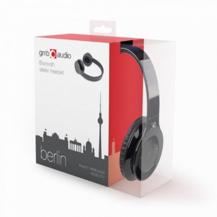 Gembird Berlin Auriculares Bluetooth Negros