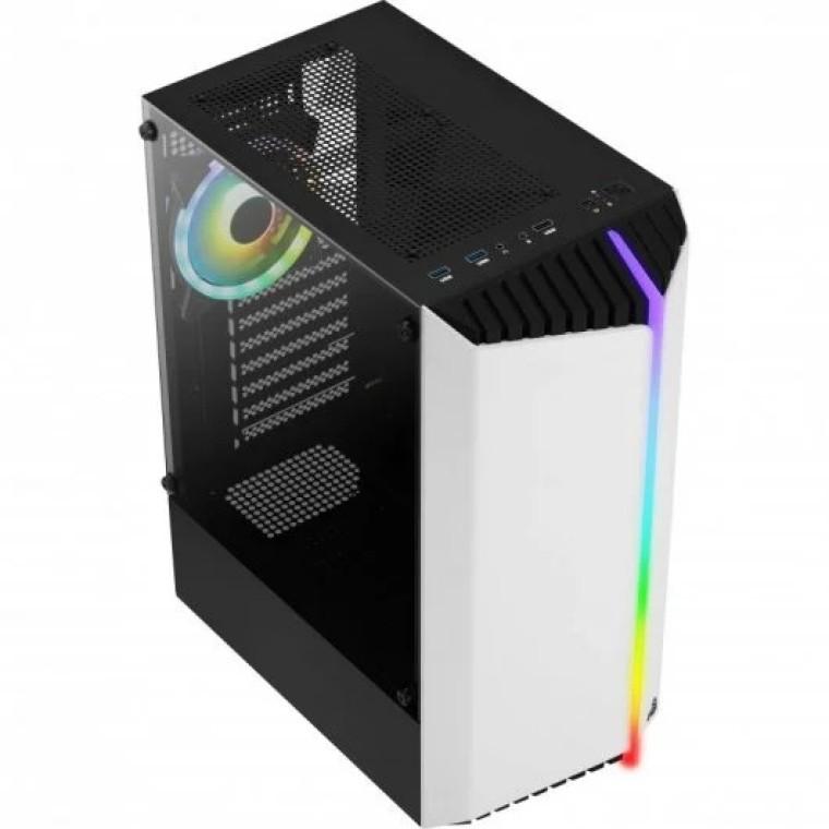 Aerocool Bionic V2 RGB Cristal Templado USB 3.0 Blanca