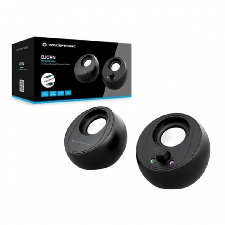 Conceptronic BJORN01B Altavoces Bluetooth Negros