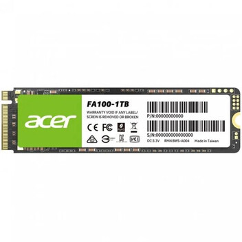 Acer FA100 SSD 1TB M.2 PCIe Gen3 NVMe