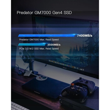Disco Duro Acer Predator GM7000 2TB SSD M.2 PCIe 4.0 NVME Disco Duro Acer Predator GM7000 2TB SSD M.2 PCIe 4.0 NVME