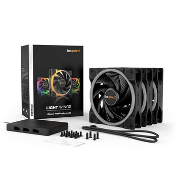 Be Quiet! Light Wings PWM High Speed Pack 3 Ventiladores 120mm Be Quiet! Light Wings PWM High Speed Pack 3 Ventiladores 120mm