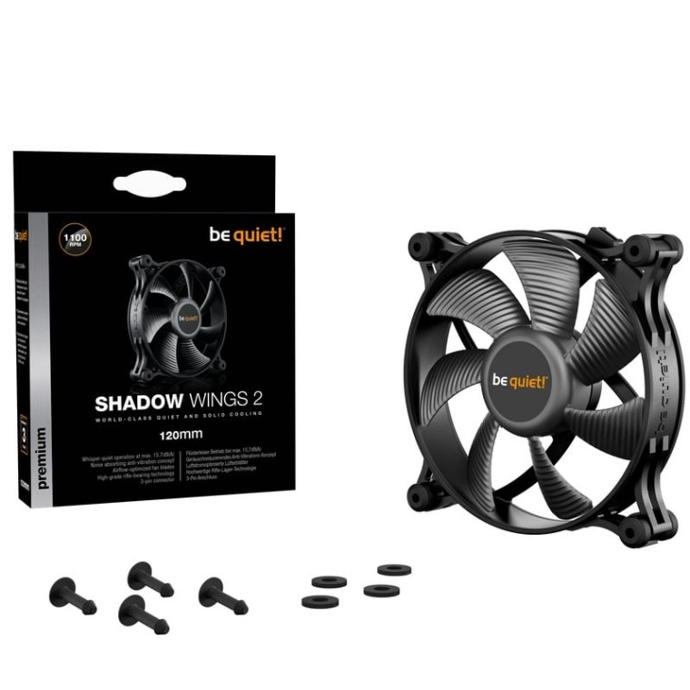 Be Quiet! Shadow Wings 2 Ventilador 120mm Negro