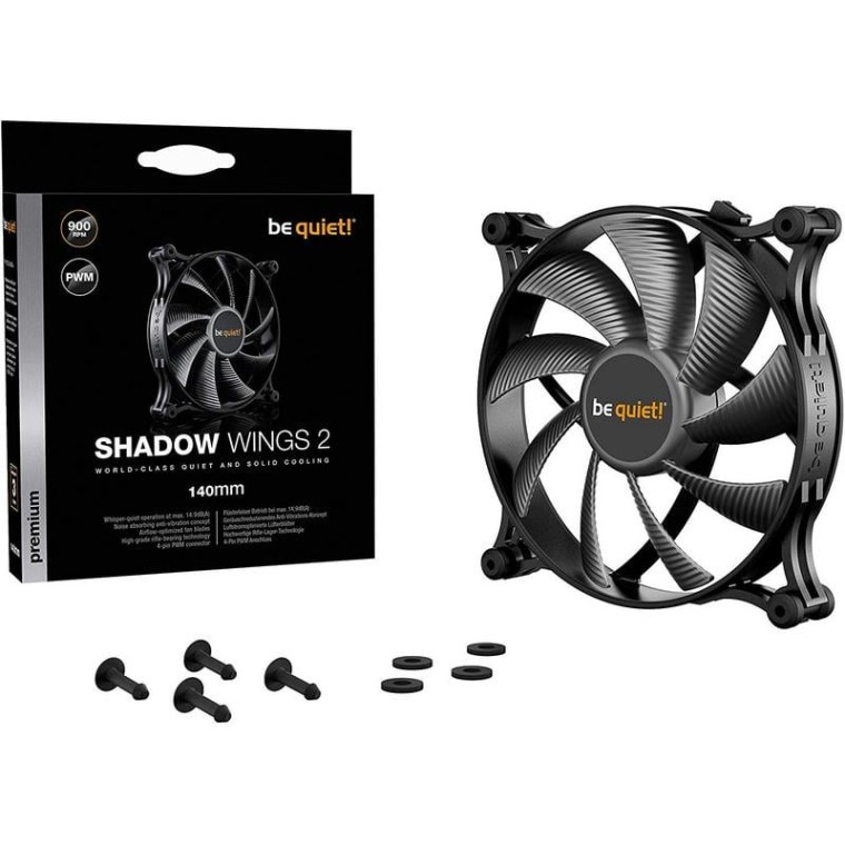 Be Quiet! Shadow Wings 2 PWM Ventilador 140mm Negro