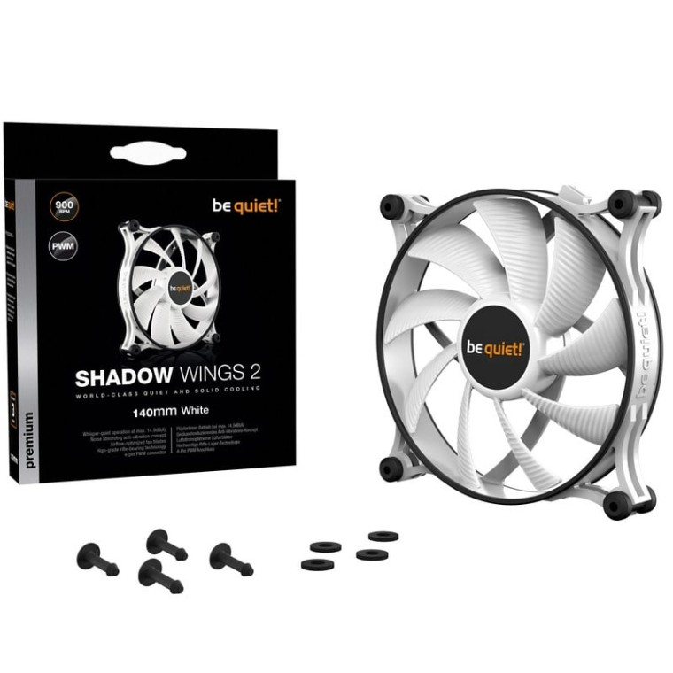 Be Quiet! Shadow Wings 2 PWM Ventilador 140mm Blanco