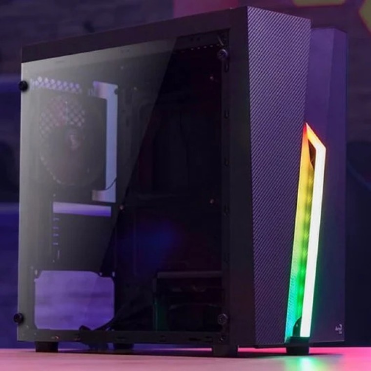 Aerocool Bolt Mini RGB USB 3.0 con Ventana Negro