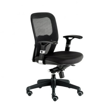 Euromof Boston Silla de Oficina Ergonómica con Soporte Lumbar Negra Euromof Boston Silla de Oficina Ergonómica con Soporte Lumbar Negra