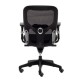 Euromof Boston Silla de Oficina Ergonómica con Soporte Lumbar Negra