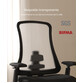 Silla ergonómica con estética y artesanía (Sheer BS13W-GRY)