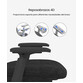 Silla ergonómica con estética y artesanía (Sheer BS13W-GRY)