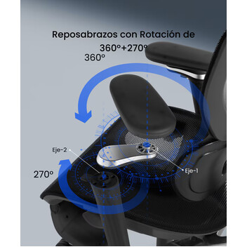 Silla Ergonómica con Sistema de Respaldo Dinámico (C7 Morpher BS18B-B-FM-FT)