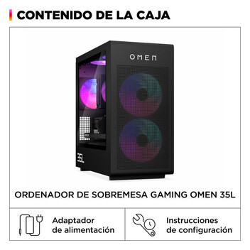 Ordenador Sobremesa HP OMEN 35L GT16-0099ns Intel Core i5-14400F 32GB 1TB SSD RTX 5060 Ti Wi-Fi 6E W Ordenador Sobremesa HP OMEN 35L GT16-0099ns Intel Core i5-14400F 32GB 1TB SSD RTX 5060 Ti Wi-Fi 6E W