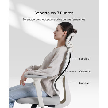 Silla Ergonómica Colorida con Cojín Parecido a Una Nube (BS5 BS5WG-PRO)