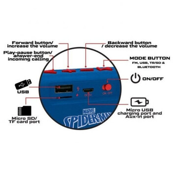 Lexibook Marvel Spiderman Altavoz Portátil Bluetooth Lexibook Marvel Spiderman Altavoz Portátil Bluetooth