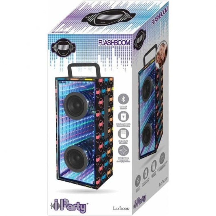 Lexibook iParty FlashBoom Altavoz Portátil Bluetooth con Luces Reflectantes