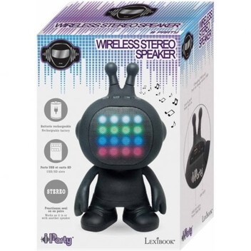 Lexibook iParty Altavoz Bluetooth con Forma de Robot y Efectos Luminosos Negro Lexibook iParty Altavoz Bluetooth con Forma de Robot y Efectos Luminosos Negro