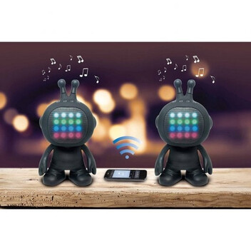Lexibook iParty Altavoz Bluetooth con Forma de Robot y Efectos Luminosos Negro Lexibook iParty Altavoz Bluetooth con Forma de Robot y Efectos Luminosos Negro