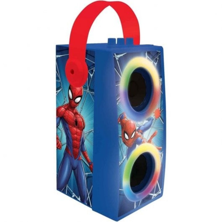 Lexibook Spider Man Altavoz Portátil Bluetooth con Micrófono y Efectos Luminosos