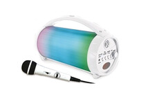 Lexibook iParty Altavoz Portátil Bluetooth con Efectos Luminosos, Micrófono y Cable Extraíble