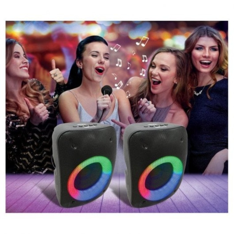 Lexibook iParty Pareja de Altavoces Bluetooth Estéreo con Micrófono