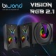 Biwond Vision RGB 2.1Altavoces Gaming RGB con Woofer 8W y 2 Altavoces Satélites 4W Negro