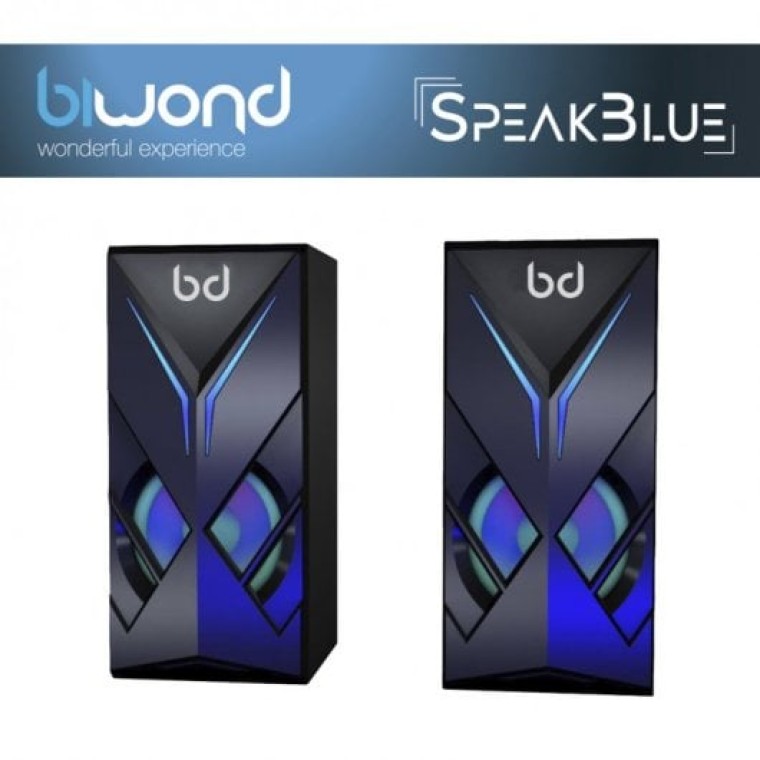 Biwond Speak Blue Altavoz Gaming LED Negro 3W