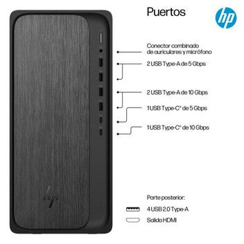 Ordenador Sobremesa HP OmniDesk M02-0029ns AMD Ryzen 5 8500G/16GB/512GB SSD/AMD Radeon 740M/FreeDOS