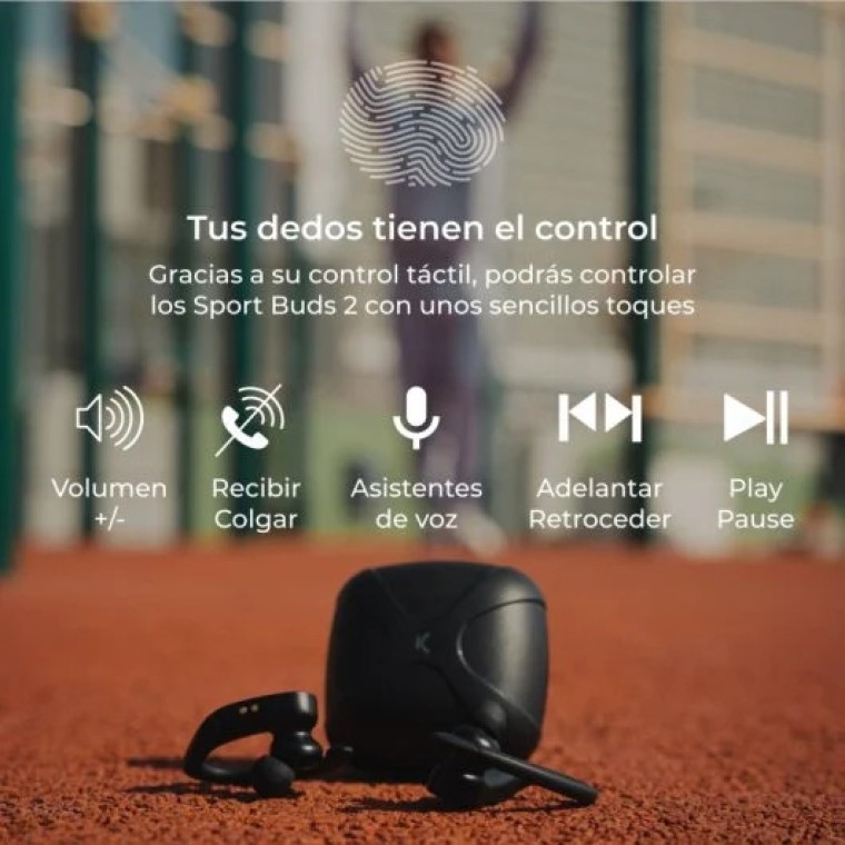 Ksix Sport Buds 2 Auriculares Deportivos Inalámbricos Negros