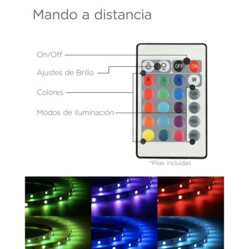 Ksix ColorLED Tira LED de Colores RGB con Control Remoto B 5m