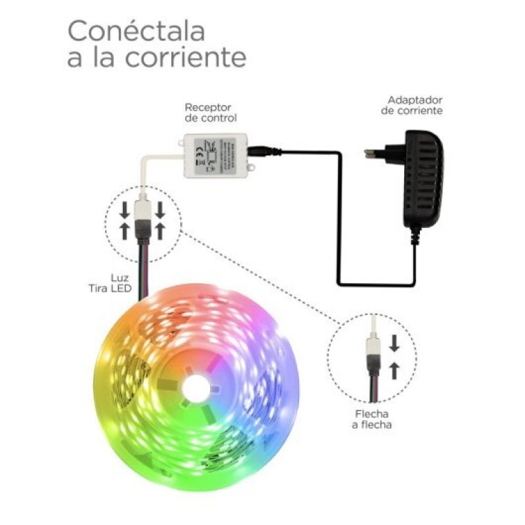 Ksix ColorLED Tira LED de Colores RGB con Control Remoto B 5m