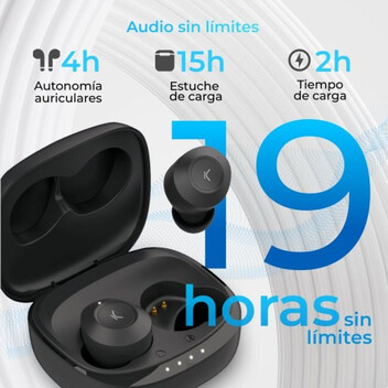 Ksix Oblivion Auriculares Inalámbricos Control Táctil Negros Ksix Oblivion Auriculares Inalámbricos Control Táctil Negros