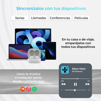 Ksix Oblivion Auriculares Inalámbricos Control Táctil Negros Ksix Oblivion Auriculares Inalámbricos Control Táctil Negros