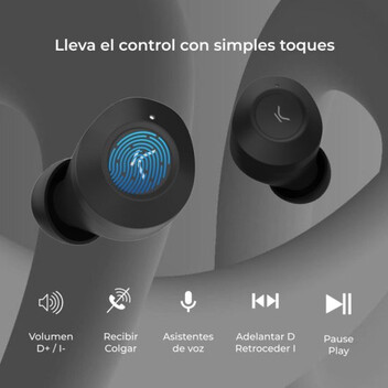 Ksix Oblivion Auriculares Inalámbricos Control Táctil Negros Ksix Oblivion Auriculares Inalámbricos Control Táctil Negros