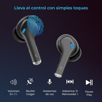 Ksix Noise Cancel 3 Auriculares Inalámbricos Control Táctil Negros Ksix Noise Cancel 3 Auriculares Inalámbricos Control Táctil Negros