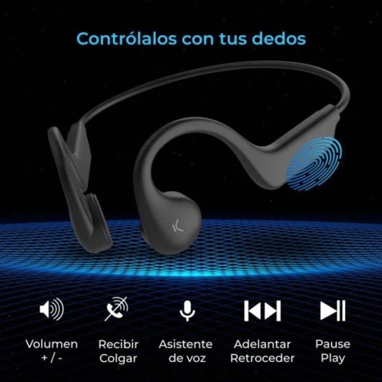 Ksix Astro Auriculares Inalámbricos Deportivos Negros