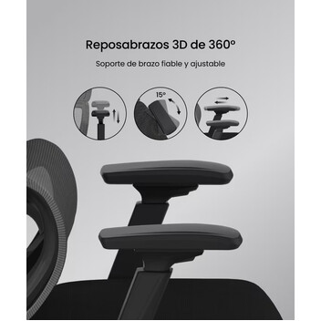Silla ErgonÃ³mica Multi-Ajustable con Soporte Lumbar Dividido