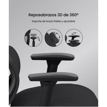 Silla Ergonómica Multi-Ajustable con Soporte Lumbar Dividido (C7B-Air)