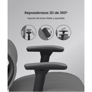 Silla Ergonómica Multi-Ajustable con Soporte Lumbar Dividido (C7G-Air-EU)